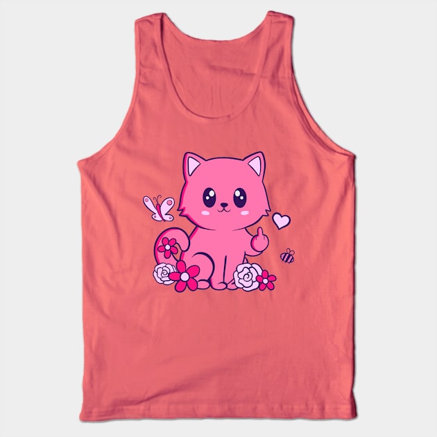 Rude Cat Tank Top by heroics